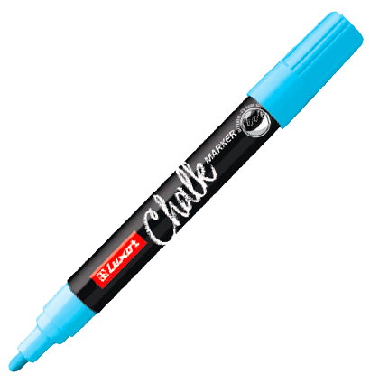 Маркер меловой Liquid Chalk Marker для любых поверхностей голубой 1 мм