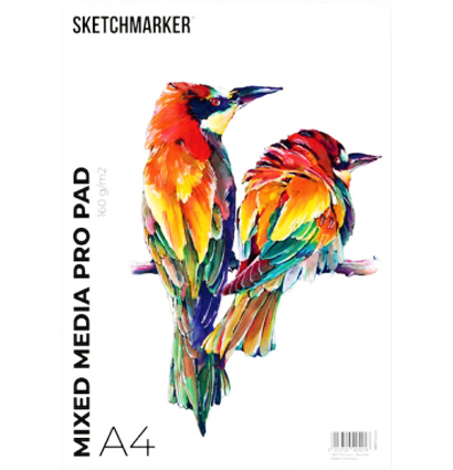 Альбом для смешанных техник Sketchmarker Mixed Media Pro А4 / 30 листов / 160 гм