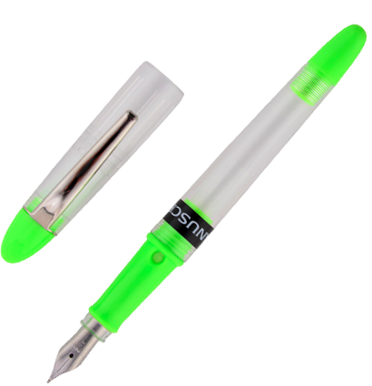 Ручка перьевая Manuscript Clarity Handwriting Nib зеленая и 2 черных картриджа