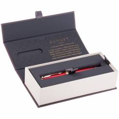 Ручка шариковая Parker Sonnet Red GT Slim 1 мм черные чернила, подарочная упаковка