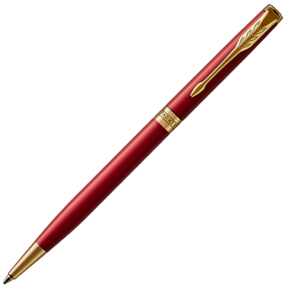 Ручка шариковая Parker Sonnet Red GT Slim 1 мм черные чернила, подарочная упаковка
