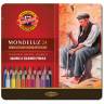 Карандаши акварельные Koh-I-Noor Mondeluz набор 24 цвета в пенале купить в магазине Скетчинг Про с доставкой