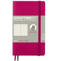 Записная книжка Leuchtturm «Pocket» A6 в линейку фуксия 123 стр.