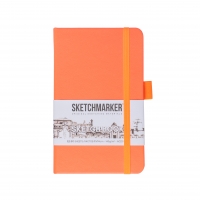 Скетчбук Sketchmarker неоновый коралл с твердой обложкой А6 / 80 листов / 140 гм