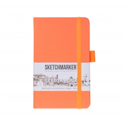 Скетчбук Sketchmarker неоновый коралл с твердой обложкой А6 / 80 листов / 140 гм