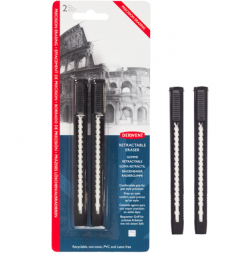Ластик-ручка Derwent Retractable Eraser выдвижной набор 2 штуки в блистере