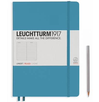 Записная книжка Leuchtturm «Master Slim» A4+ в линейку нордический синий 123 стр.