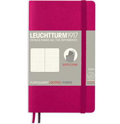 Записная книжка Leuchtturm «Pocket» A6 в точку фуксия 123 стр.