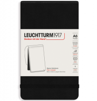 Блокнот Leuchtturm «Reporter Notepad Pocket» A6 нелинованный черный 188 стр.