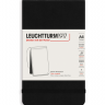 Блокнот Leuchtturm «Reporter Notepad Pocket» A6 нелинованный черный 188 стр.