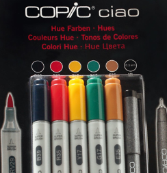 Набор маркеров COPIC CIAO Hue Colors 5+1 с кистью и линер