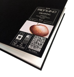 Скетчбук Fabriano Drawingbook в твердом переплете на пружине А3 / 60 листов / 160 гм (пейзаж)
