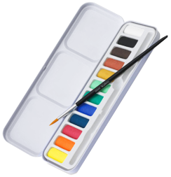 Набор акварели Derwent Academy 12 цветов в металлическом кейсе