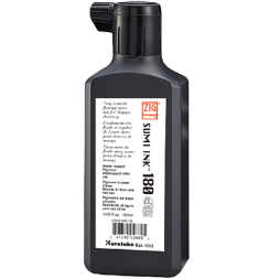 Тушь ZIG Kuretake Sumi Ink для каллиграфии черная покрывная на водной основе 180 мл