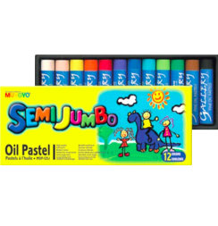 Пастель Mungyo Semi Jumbo Oil Pastel масляная 12 цветов для начинающих