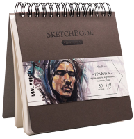 Скетчбук Graf Art Малевичъ для графики коричневый 19х19 см / 80 листов / 150 гм