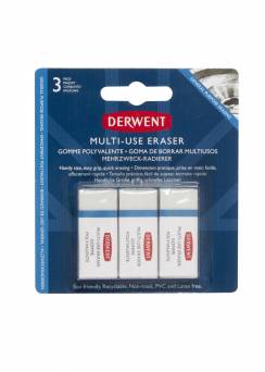 Набор ластиков универсальных для рисования Derwent Multi-Use Eraser 3 штуки