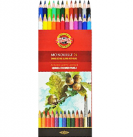 Карандаши акварельные Koh-I-Noor Mondeluz набор 24 цвета в картонной упаковке