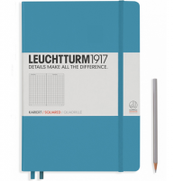 Записная книжка Leuchtturm «Master Slim» A4+ в клетку нордический синий 123 стр.
