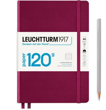 Блокнот Leuchtturm «Notebook Edition» А5 в линейку винный 203 стр.