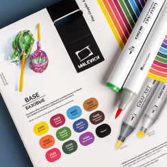 Набор 12 спиртовых маркеров Малевичъ Graf'Art Brush