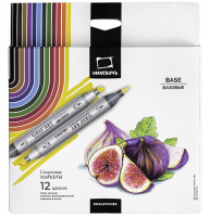 Набор 12 спиртовых маркеров Малевичъ Graf'Art Brush