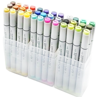 Маркеры для скетчей Fat&Skinny Brush 36 штук спиртовые чернила