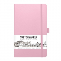 Скетчбук Sketchmarker розовый с твердой обложкой А5 / 80 листов / 140 гм