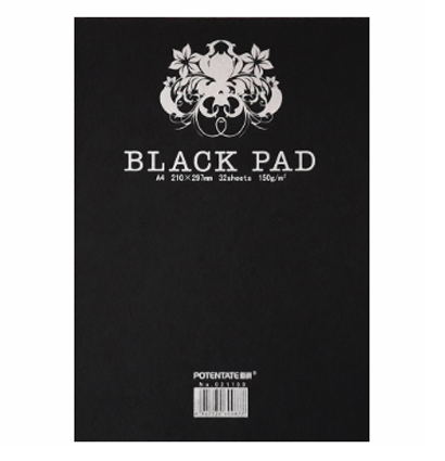 Скетчбук с черной бумагой Black Pad Book А4 / 32 листа / 120 гм