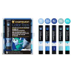 Набор цветовых блендеров Chameleon Color Tops Blue Tones 5 для добавления цвета к маркеру