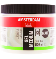Гелевый медиум для акрила Amsterdam Gel Medium Matt 080 матовый в банке 500 мл