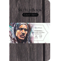 Скетчбук Graf Art Малевичъ для сухих техник Dark Wood А6 / 48 листов / 150 гм