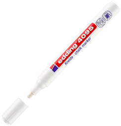 Маркер меловой 4095 Edding Chalk Marker для любых поверхностей белый 3 мм