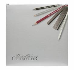 Набор карандашей и материалов для графики Cretacolor Silver Box в пенале