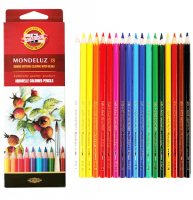 Карандаши акварельные Koh-I-Noor Mondeluz набор 18 цветов в картонной упаковке