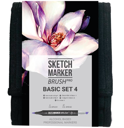 Набор маркеров для скетчей Sketchmarker Brush Pro 12 цветов Базовый 4