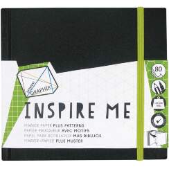 Скетчбук для спиртовых маркеров Derwent Inspire Me 14x14см / 80 листов / 120 гм