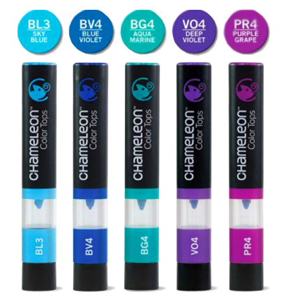Набор цветовых блендеров Chameleon Color Tops Cool Tones 5 для добавления цвета к маркеру