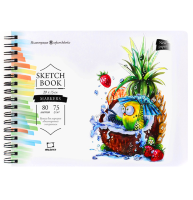 Альбом для рисования маркерами Sketch Малевичъ на пружине А5 / 80 листов / 75 гм