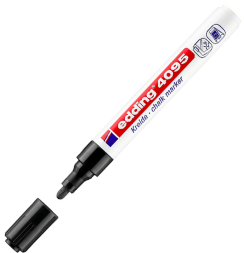 Маркер меловой 4095 Edding Chalk Marker для любых поверхностей черный 3 мм