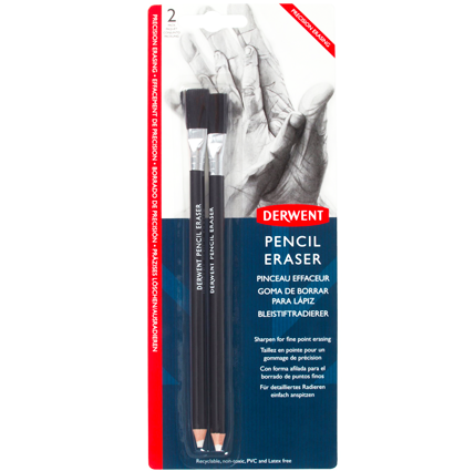 Набор ластиков-карандашей с кисточкой Derwent Pencil Eraser 2 штуки