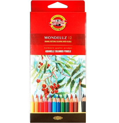 Карандаши акварельные Koh-I-Noor Mondeluz набор 12 цветов в картонной упаковке