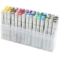 Маркеры для скетчей Fat&Skinny Brush 60 штук спиртовые чернила