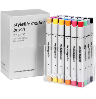 Набор маркеров для скетчинга StyleFile Brush 24 Main A (основные цвета)