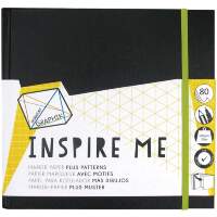 Скетчбук для спиртовых маркеров Derwent Inspire Me 20x20см / 80 листов / 120 гм