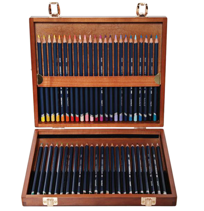 Акварельные карандаши Derwent Watercolour Pencils набор 48 цветов в деревянном кейсе