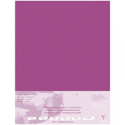Бархатная бумага для пастели Pastelmat ClaireFontaine винная пачка 50х70 см / 5 листов / 360 гм