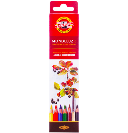 Карандаши акварельные Koh-I-Noor Mondeluz набор 6 цветов в картонной упаковке