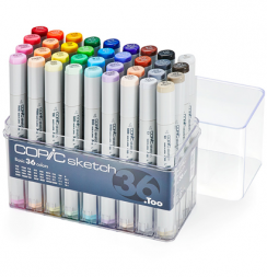 Набор маркеров COPIC SKETCH 36 Basic с кистью (базовые)