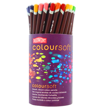 Цветные карандаши Coloursoft Derwent 72 штуки набор в фирменном тубусе